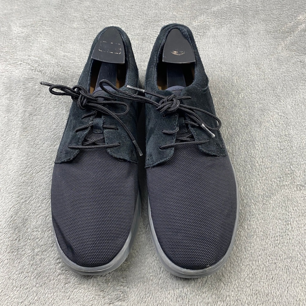 UGG Shoes Energ Hepner Ballistic Trainer Men 9.5 Black Suede Mesh‎ Tredlite